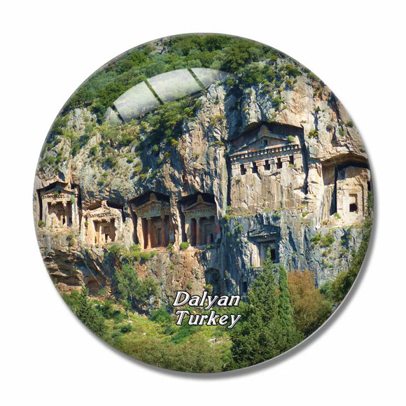 Turkey Lycian Rock Tombs Dalyan 3D Fridge Magnet Crystal Glass