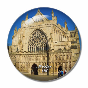 UK England Exeter Cathedral 3D Fridge Magnet Crystal Glass