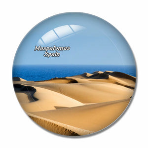 Spain Dunes of Maspalomas 3D Fridge Magnet Crystal Glass