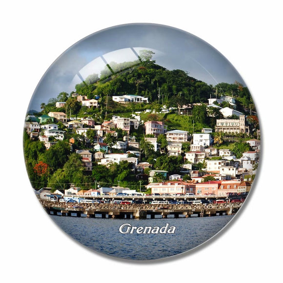 Grenada 3D Fridge Magnet Crystal Glass