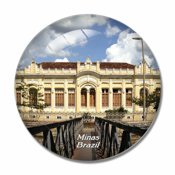 Brazil Mansion Minas 3D Fridge Magnet Crystal Glass