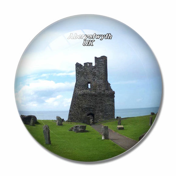 UK England Aberystwyth Castle Aberystwyth 3D Fridge Magnet Crystal Glass