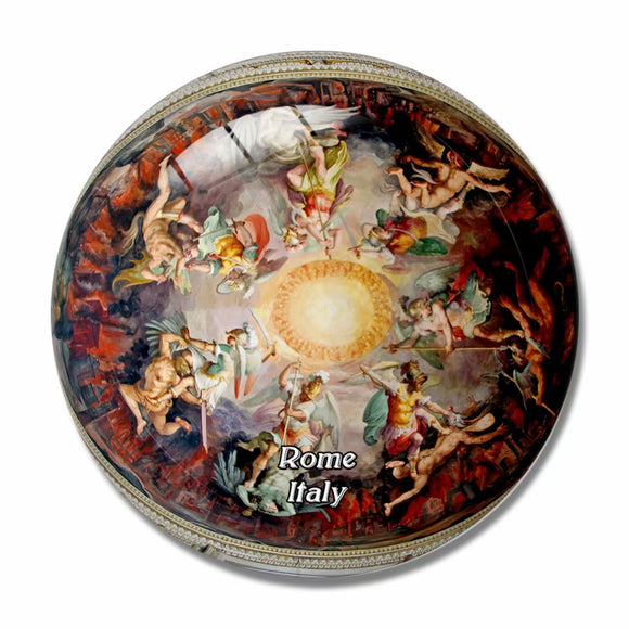 Italy Rome Vatican Museum Ceiling Painting Fresco 3D Fridge Magnet Crystal Glass