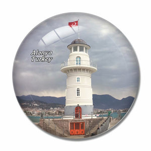 Turkey Lighthouse Alanya 3D Fridge Magnet Crystal Glass