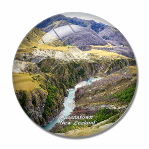 New Zealand Skippers Canyon Queenstown 3D Fridge Magnet Crystal Glass