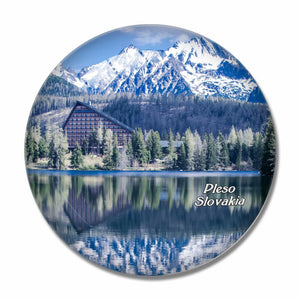 Slovakia Pleso Lake 3D Fridge Magnet Crystal Glass