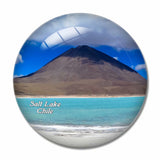 Chile Volcano Salt Lake Atacama Desert 3D Fridge Magnet Crystal Glass