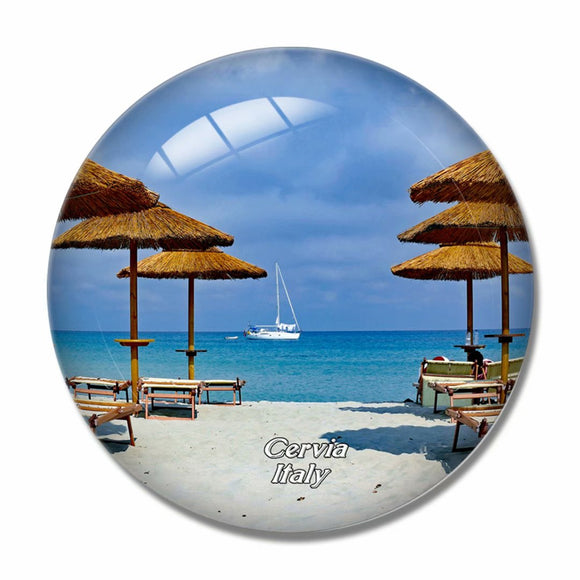 Italy Bagno Cervia 3D Fridge Magnet Crystal Glass