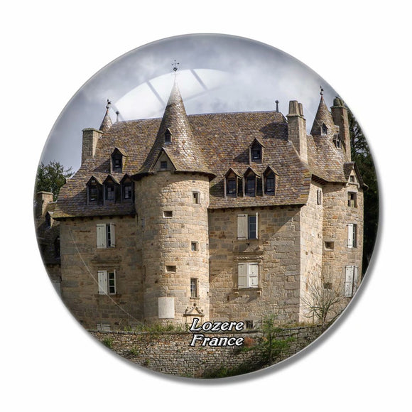 France Lozere Castle 3D Fridge Magnet Crystal Glass