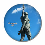 UK England Verity Statue Ilfracombe 3D Fridge Magnet Crystal Glass