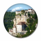 France Castle Rocamadour 3D Fridge Magnet Crystal Glass