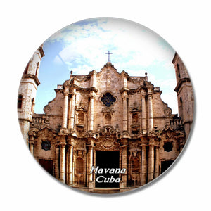 Cathedral Square Havana Cuba 3D Fridge Magnet Crystal Glass