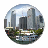 USA America Bayside Marketplace Miami 3D Fridge Magnet Crystal Glass