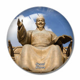 Korea Seoul King Statue 3D Fridge Magnet Crystal Glass