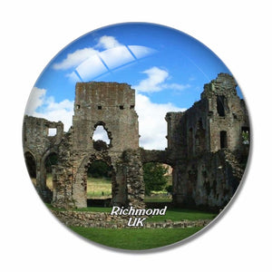 UK England Easby Abbey Richmond 3D Fridge Magnet Crystal Glass