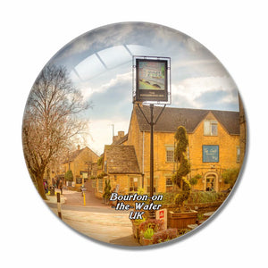 UK England Bourton-on-the-Water 3D Fridge Magnet Crystal Glass