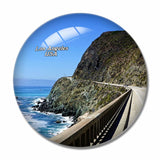 USA America California State Route Los Angeles 3D Fridge Magnet Crystal Glass