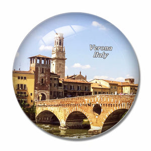 Italy Bridge Verona 3D Fridge Magnet Crystal Glass