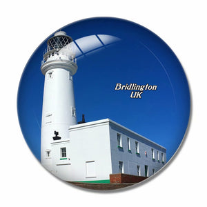 UK England Flamborough Lighthouse Bridlington 3D Fridge Magnet Crystal Glass