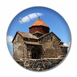 Armenia Sevan Monastery Artesia 3D Fridge Magnet Crystal Glass