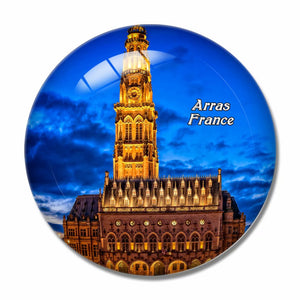 France Grand Place Arras 3D Fridge Magnet Crystal Glass