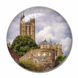 UK England Canterbury Cathedral 3D Fridge Magnet Crystal Glass