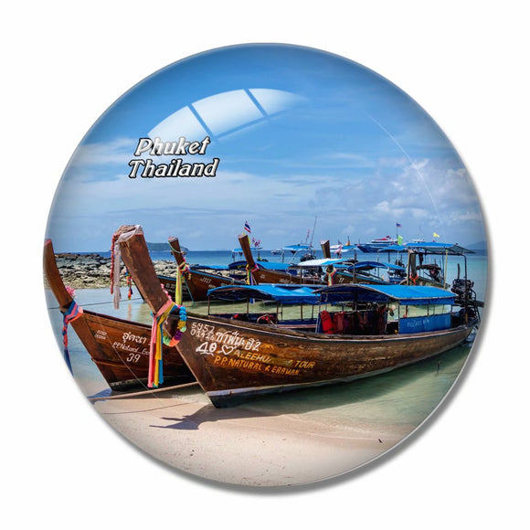 Thailand Goh Raja Yai Phuket 3D Fridge Magnet Crystal Glass