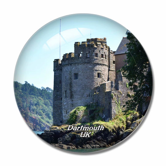 UK England Dartmouth Castle 3D Fridge Magnet Crystal Glass