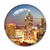 USA America Atlanta 3D Fridge Magnet Crystal Glass
