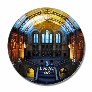 UK England Natural History Museum London 3D Fridge Magnet Crystal Glass