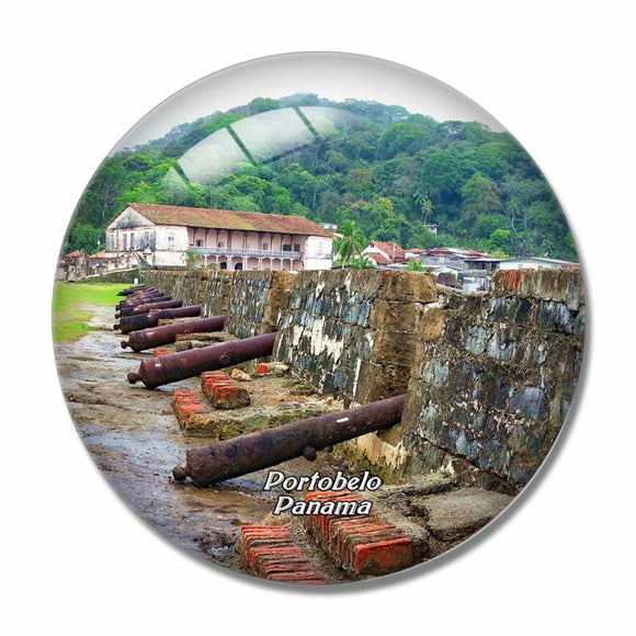 Portobelo San Lorenzo Fort Ruin Panama 3D Fridge Magnet Crystal Glass