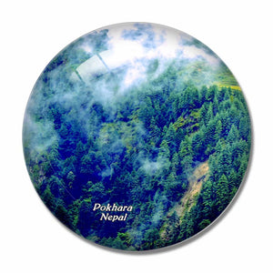 Sarangkot Pokhara Nepal 3D Fridge Magnet Crystal Glass