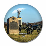 Reading Gettysburg Museum Pennsylvania USA 3D Fridge Magnet Crystal Glass