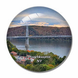 Poughkeepsie Bridge NY USA 3D Fridge Magnet Crystal Glass