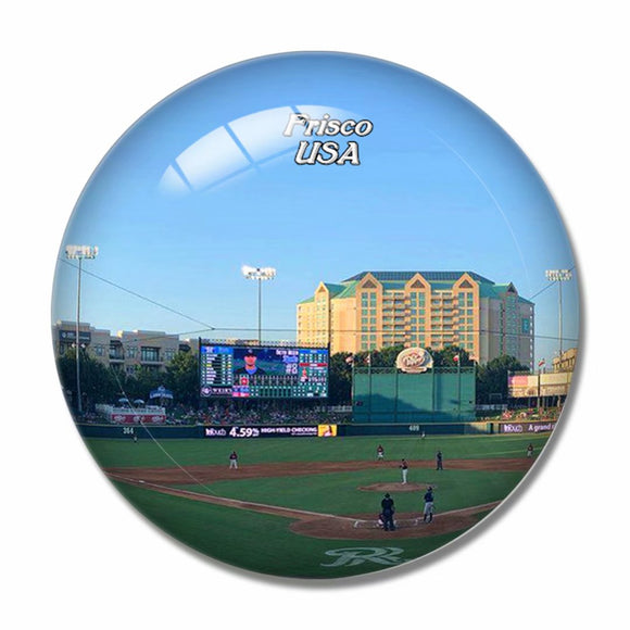 USA America Frisco Dr Pepper Ballpark 3D Fridge Magnet Crystal Glass
