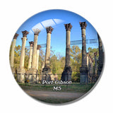 Port Gibson Windsor Ruins Mississippi USA 3D Fridge Magnet Crystal Glass