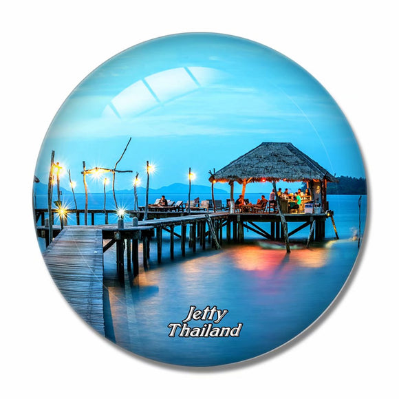 Thailand Jetty 3D Fridge Magnet Crystal Glass