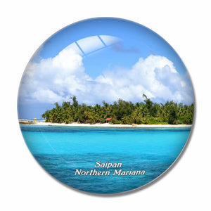 Northern Mariana USA Saipan Island 3D Fridge Magnet Crystal Glass