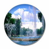 Hungary Margaret Island Budapest 3D Fridge Magnet Crystal Glass