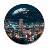 USA America Portland Oregon 3D Fridge Magnet Crystal Glass
