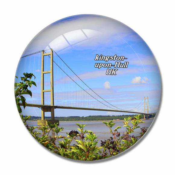 UK England The Humber Bridge Kingston-upon-Hull 3D Fridge Magnet Crystal Glass