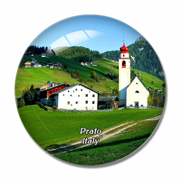 Italy Prato Ladinia Dolomites 3D Fridge Magnet Crystal Glass