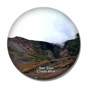 Costa Rica Irazu volcano San Jose 3D Fridge Magnet Crystal Glass