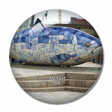 UK England Belfast Lagan Weir and Lookout 3D Fridge Magnet Crystal Glass