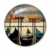 Italy Venice Gondolas Canal Grande 3D Fridge Magnet Crystal Glass