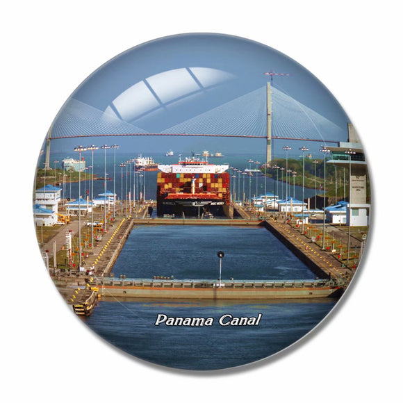 Panama Canal 3D Fridge Magnet Crystal Glass