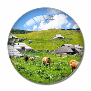 Slovenia Velika Planina 3D Fridge Magnet Crystal Glass