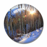USA America Salt Lake  Big Cottonwood Canyon 3D Fridge Magnet Crystal Glass