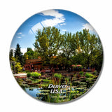 USA America Denver Botanic Gardens 3D Fridge Magnet Crystal Glass