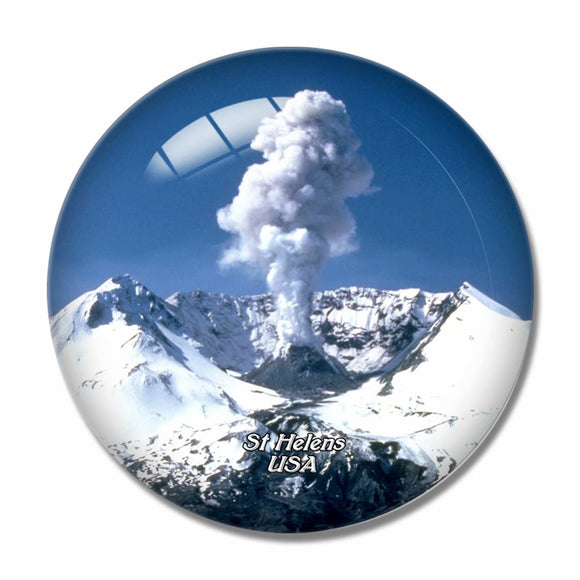 USA America Mount St Helens Washington 3D Fridge Magnet Crystal Glass